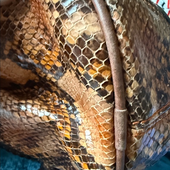 Dooney and Bourke Multi Color Brown Python Skin Purse - Pre Owned - Picture 15 of 15